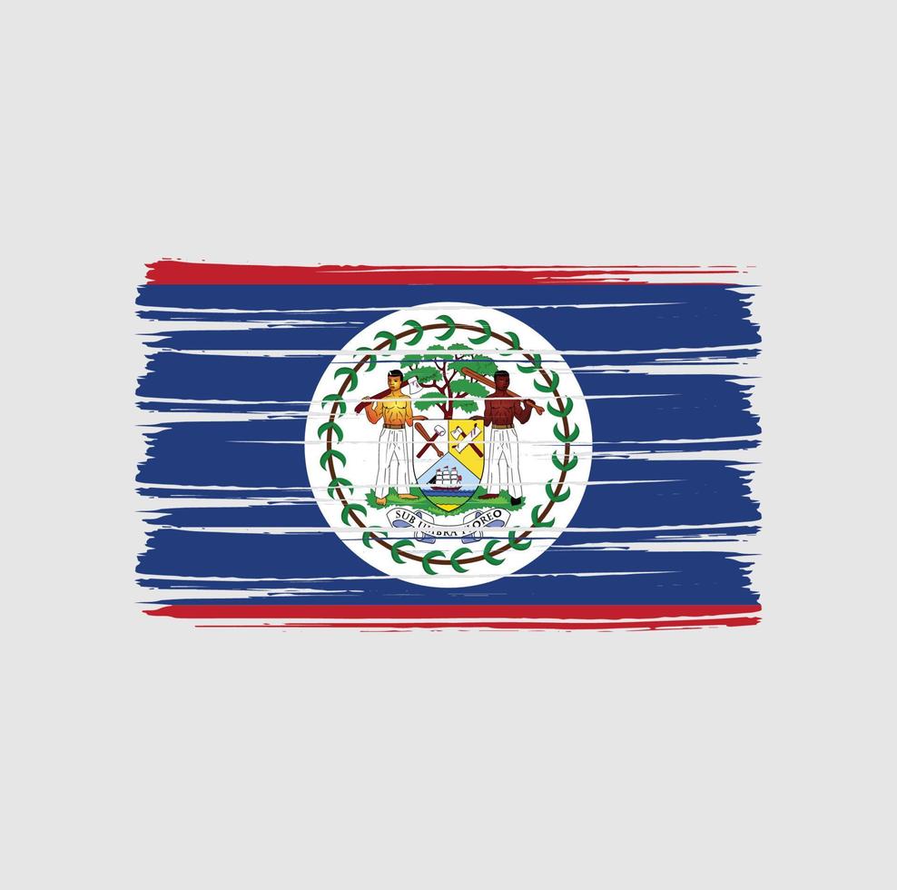 escova de bandeira belize vetor