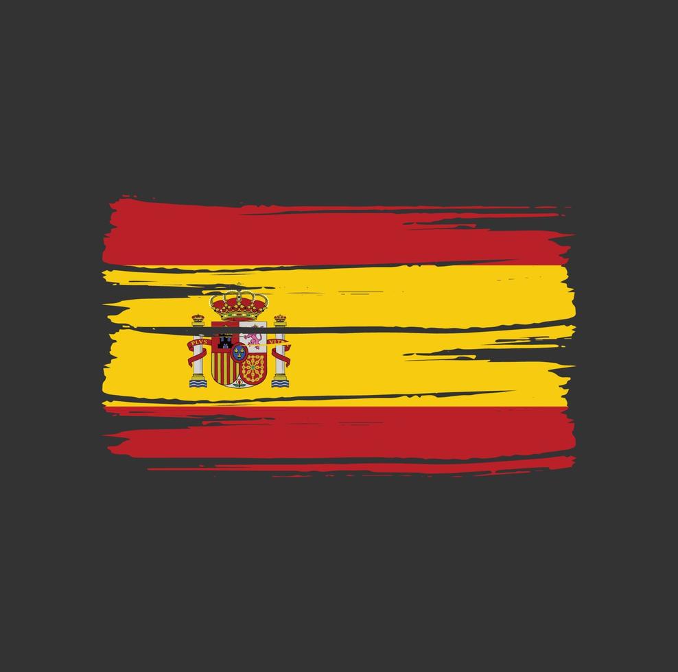 pinceladas de bandeira espanha vetor