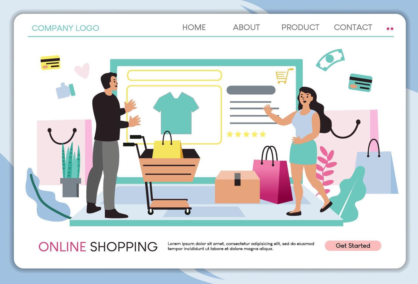 mulheres felizes com compras no celular pagam com cartão de crédito. compras on-line em uma loja on-line em um site ou aplicativo móvel. conceito vetorial adora fazer compras. design para banner de venda, marketing digital. vetor