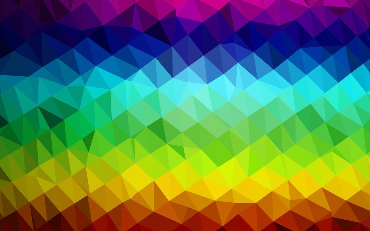 textura poligonal abstrata de vetor de arco-íris multicolorido escuro.