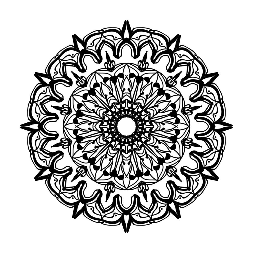 mandala desenhada à mão. decoração em ornamento de doodle oriental étnica. vetor