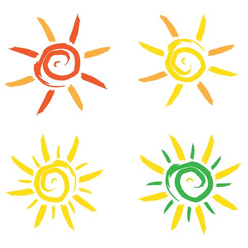 Ilustração em vetor ícones sol