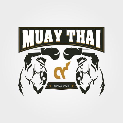 Símbolo de Muay thai vetor