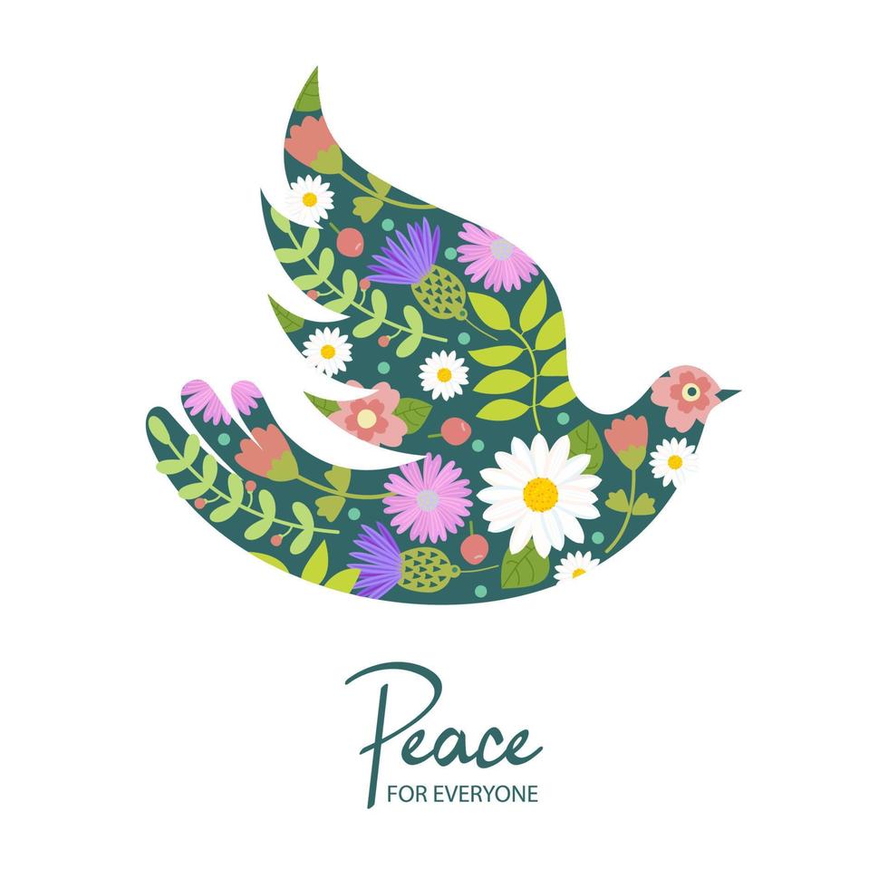 a pomba da paz. um símbolo de paz. ilustração vetorial. vetor