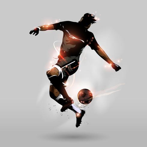 futebol abstrato pulando bola de toque vetor