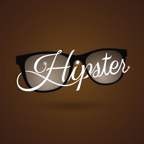símbolo de vidro hipster vetor