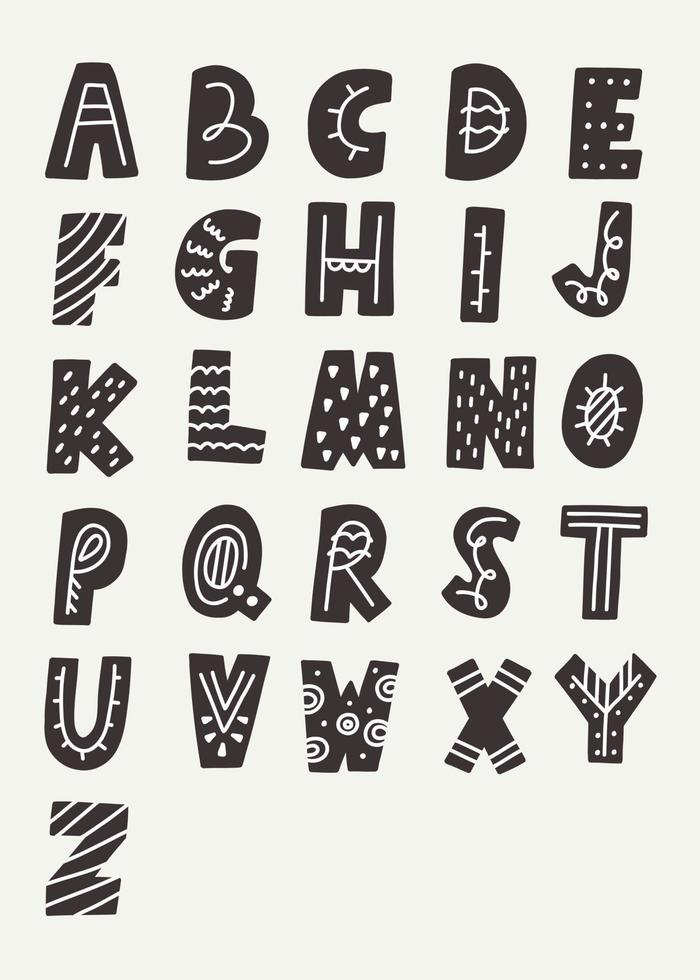 alfabeto maiúsculo de letras inglesas pirata vetor