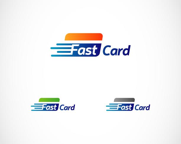 Fast Card Payment Technology Ícone de símbolo de sinal de logotipo vetor