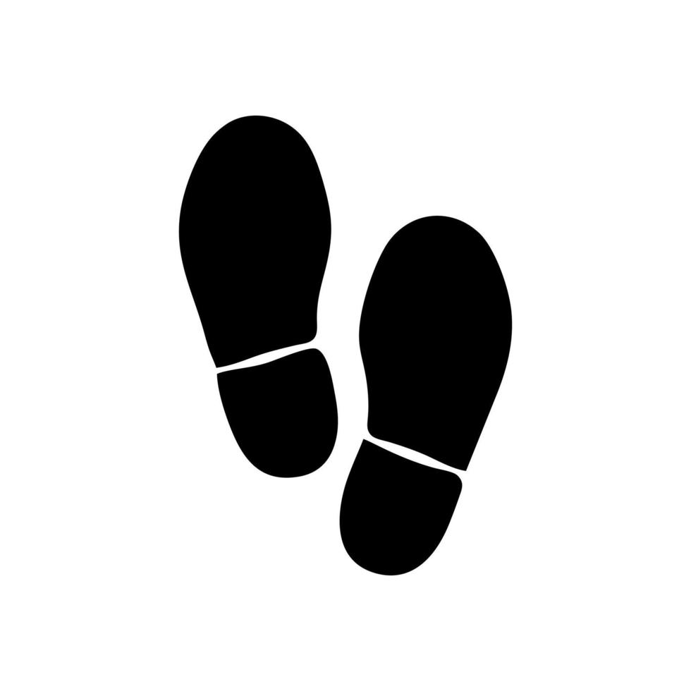 impressão de ícone de sapato isolado no fundo branco. ilustração de design de vetor de ícone de sola de sapato. sinal de ícone de sola de sapato.