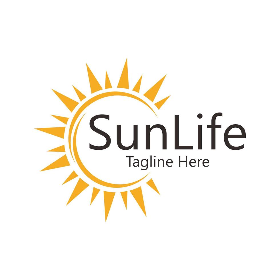modelo de logotipo de vetor de vida solar