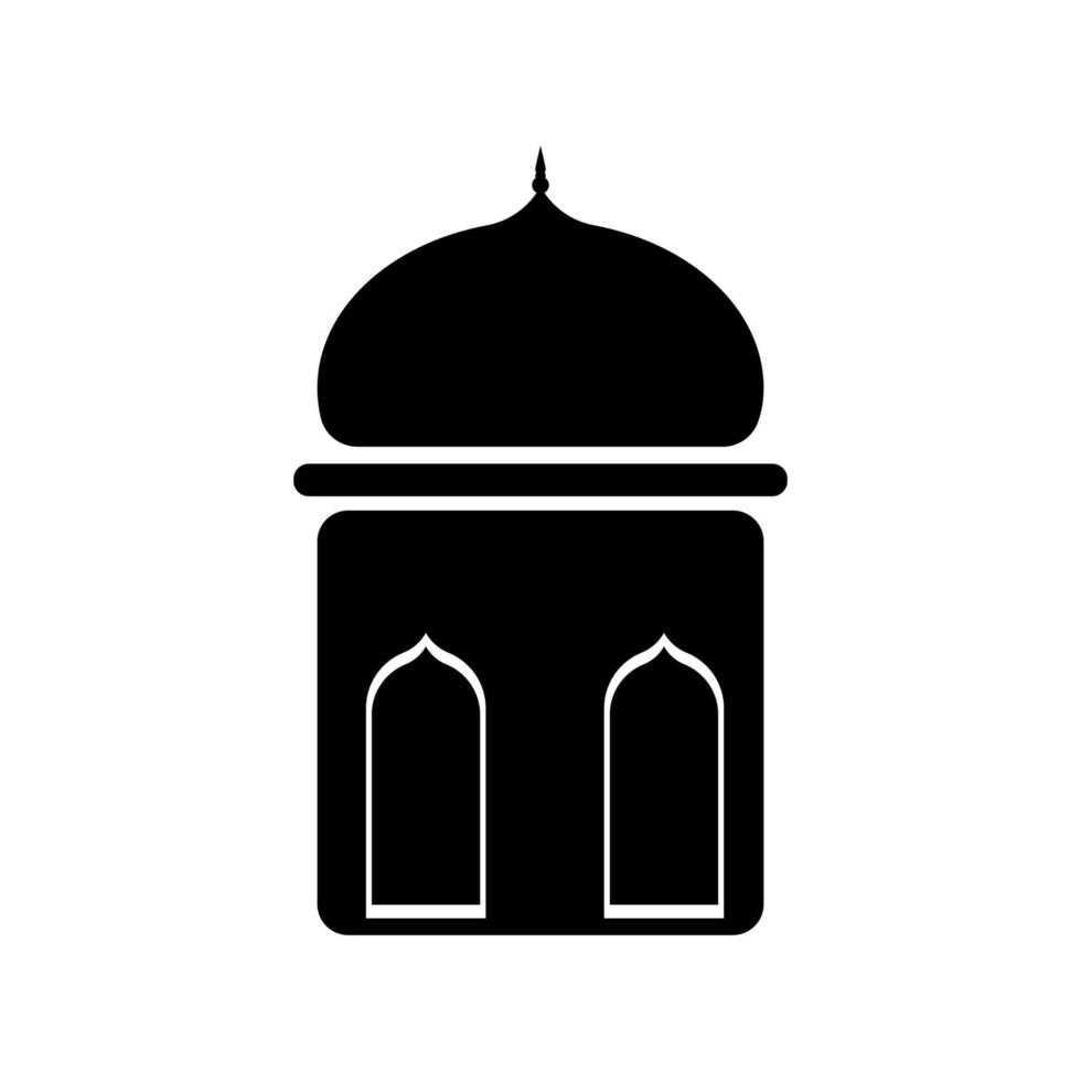 vetor de ícone de mesquita. elementos de cúpula e porta de mesquita