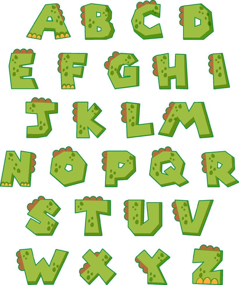 design de fonte para alfabetos ingleses vetor