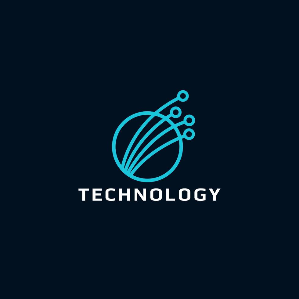 modelo de design de logotipo de ícone de tecnologia vetor