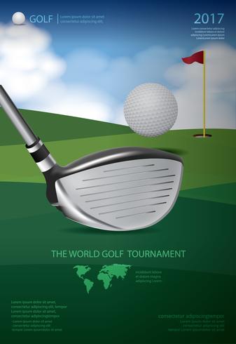 Cartaz Golf Championship Vector Illustration