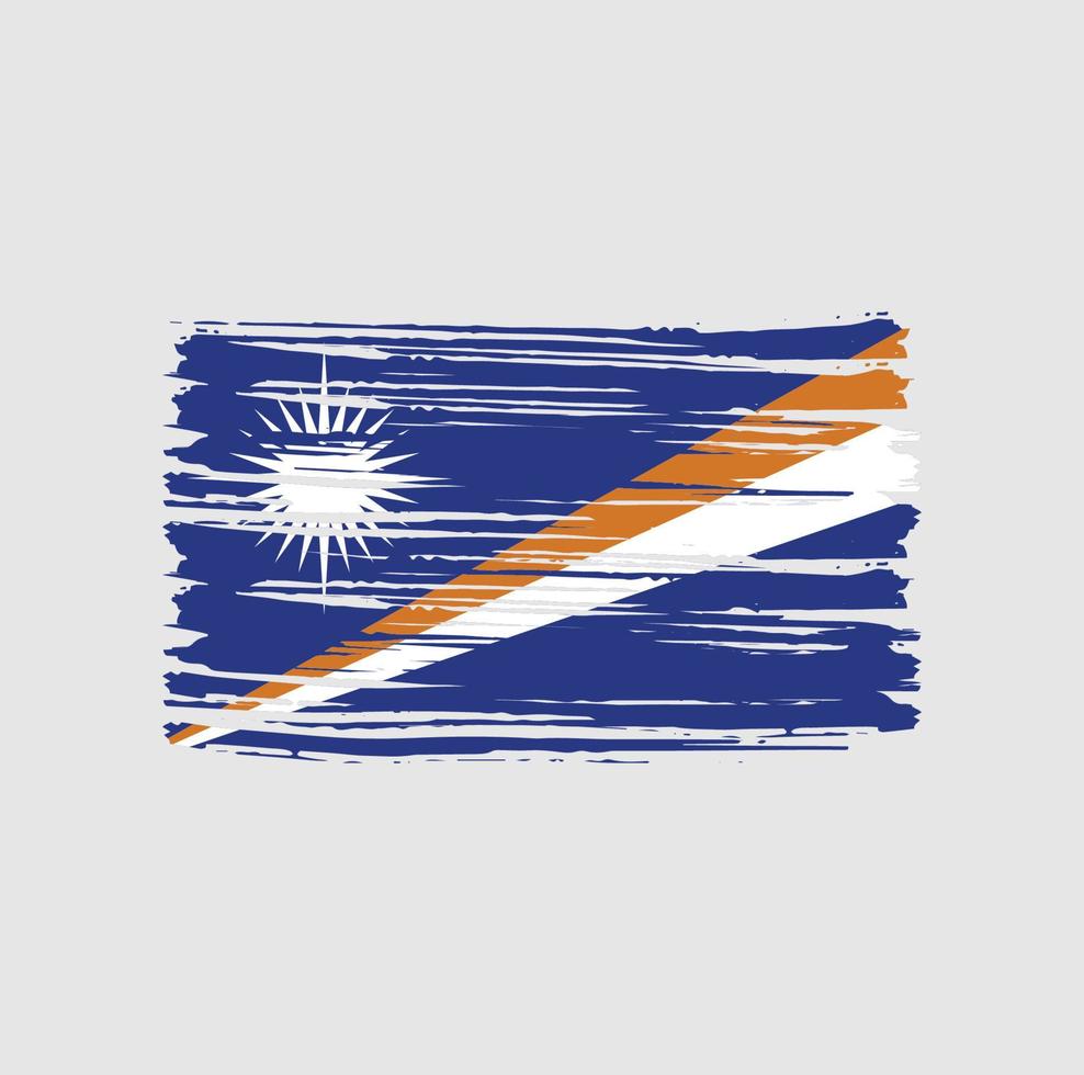 ilhas marshall sinalizam pinceladas. bandeira nacional vetor