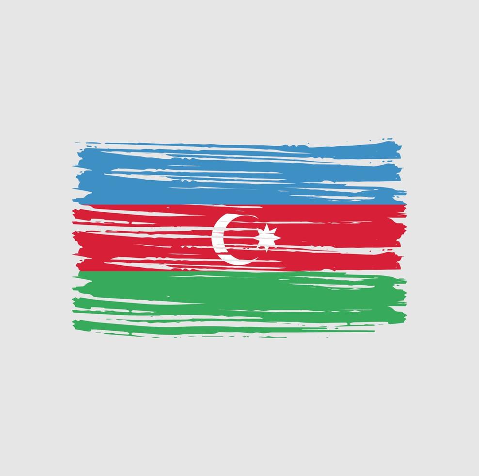 pinceladas de bandeira do azerbaijão. bandeira nacional vetor