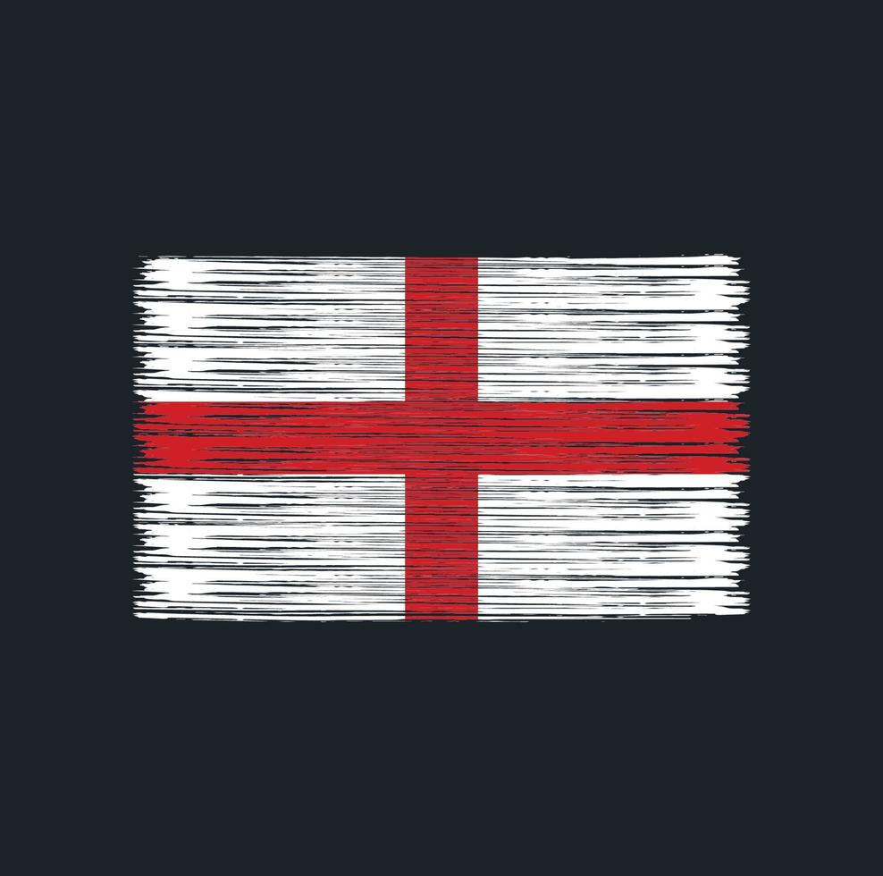 escova de bandeira da inglaterra. bandeira nacional vetor