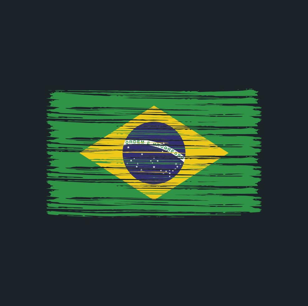 escova da bandeira do brasil vetor