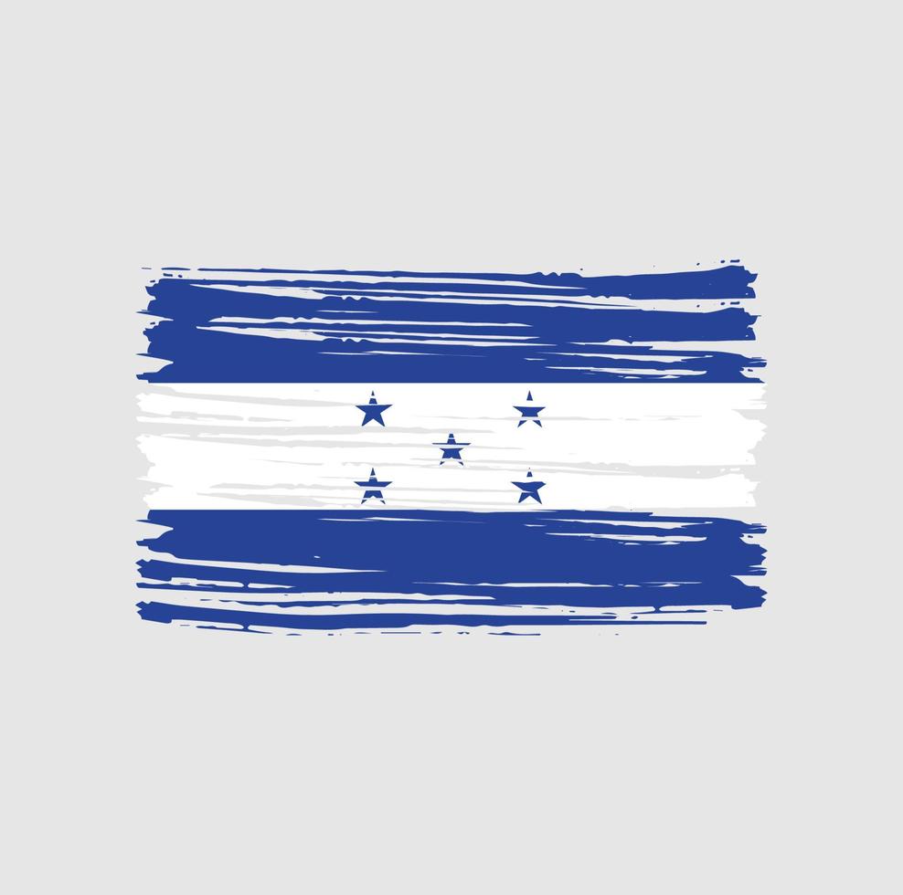 pinceladas de bandeira de honduras. bandeira nacional vetor