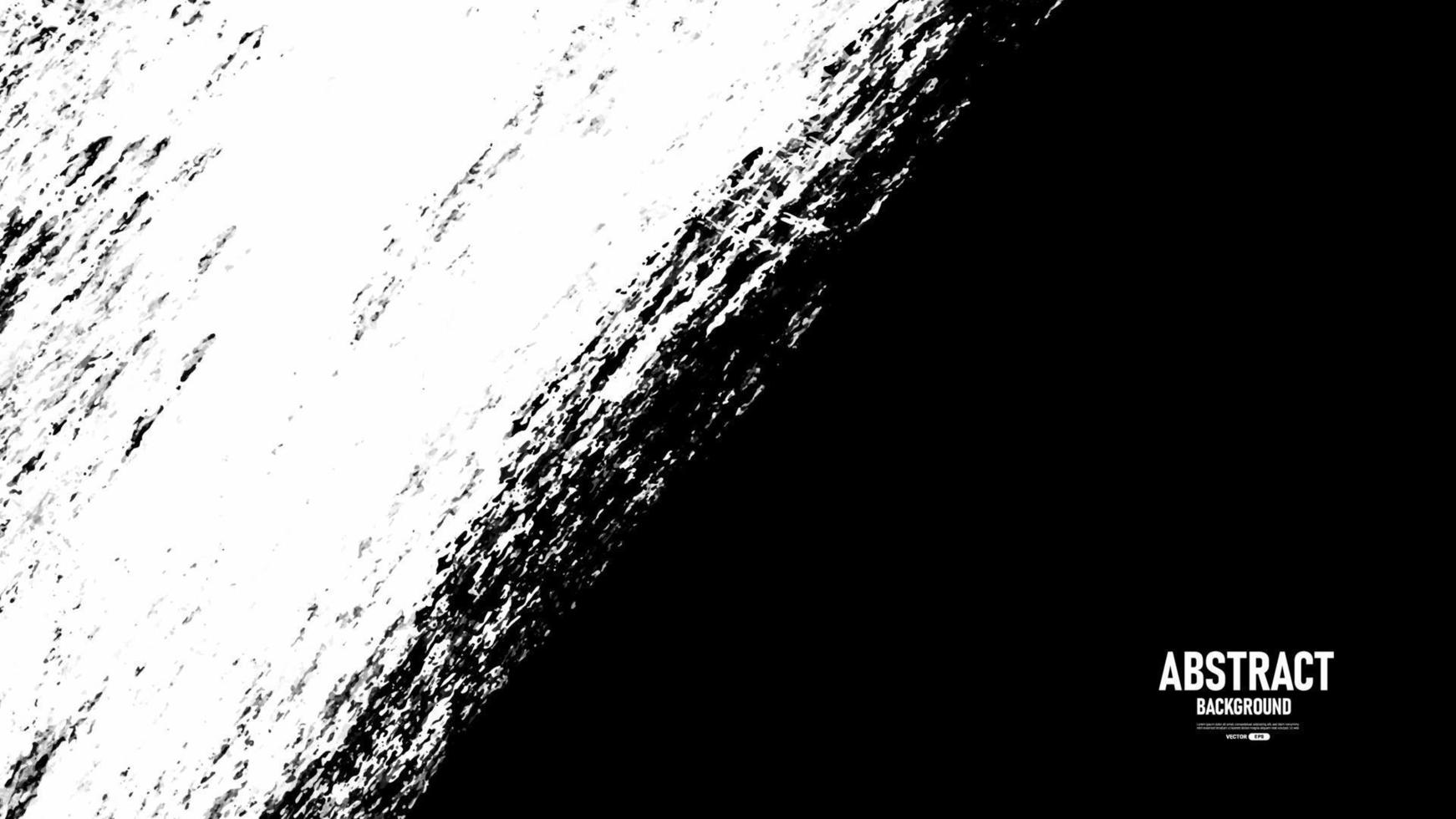 fundo de textura de pintura grunge abstrato preto e branco. vetor