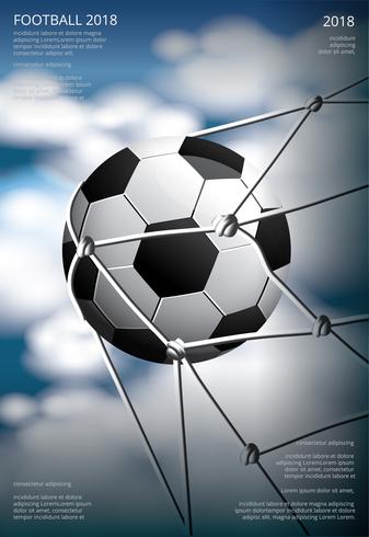 futebol futebol cartaz vestor ilustração vetor