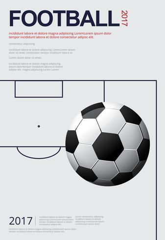 futebol futebol cartaz vestor ilustração vetor