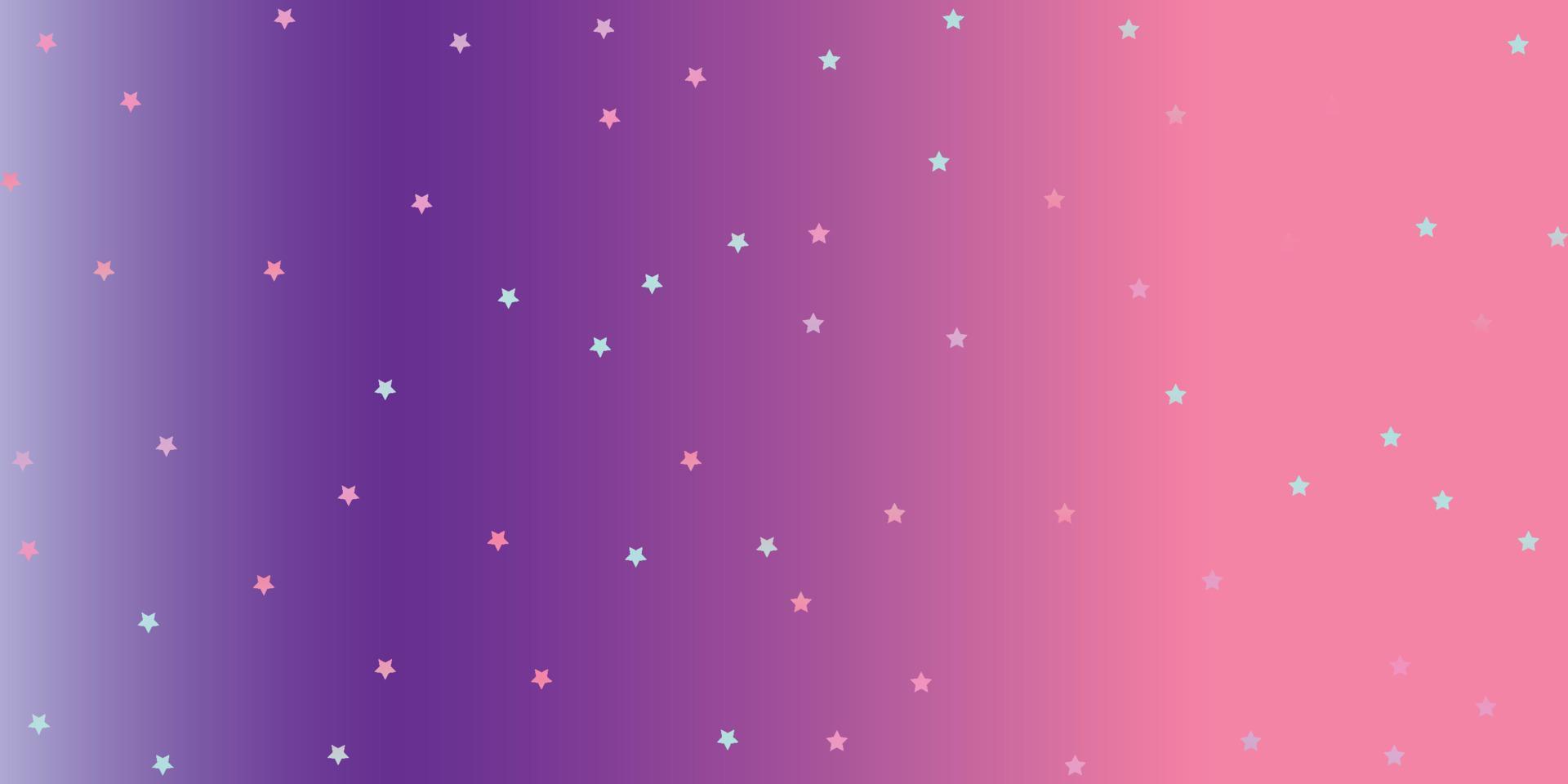 pano de fundo rosa claro turva com vetor de objeto de estrelas coloridas. ilustração abstrata com design de gradiente de desfoque. novo design para aplicativo.
