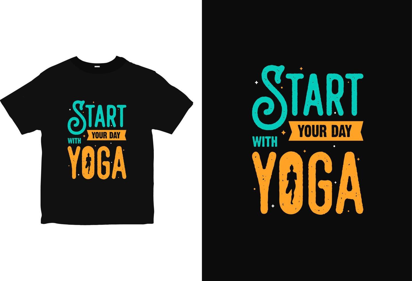 design de camiseta de ioga de motivação, vetor de design de vestuário de roupas de ioga