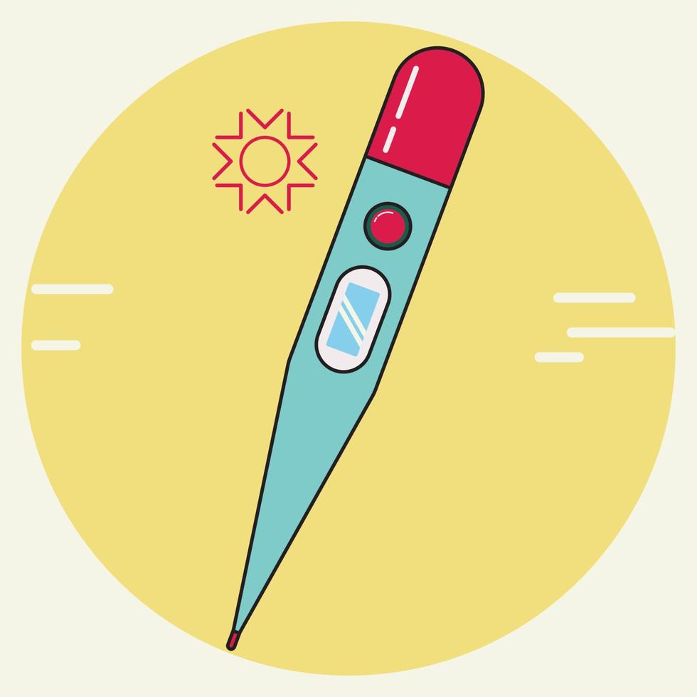 ilustração em vetor design ícone digital termômetro