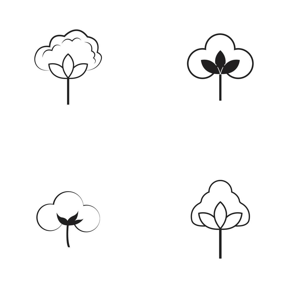 algodão logotipo modelo vetor símbolo natureza
