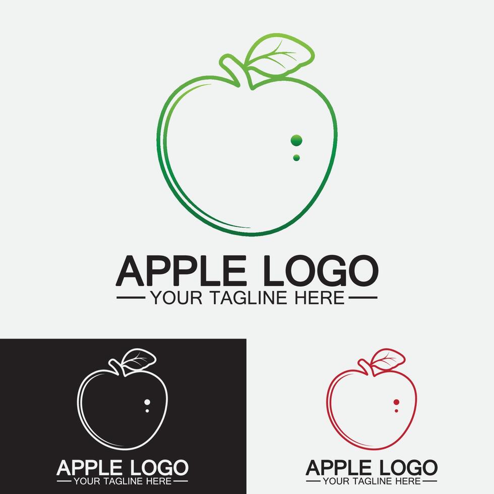 logotipo da maçã. design de comida saudável de frutas.modelo de vetor de inspiração de design de logotipo de maçã