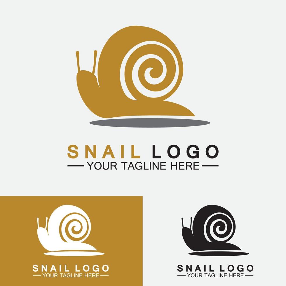 modelo de logotipo caracol ilustração vetorial ícone design vetor