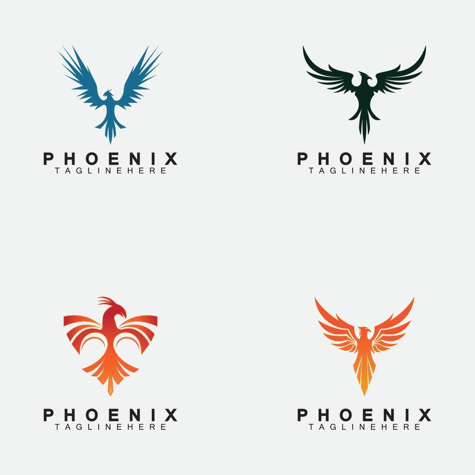 definir modelo de design de ilustração vetorial de logotipo de fênix vetor