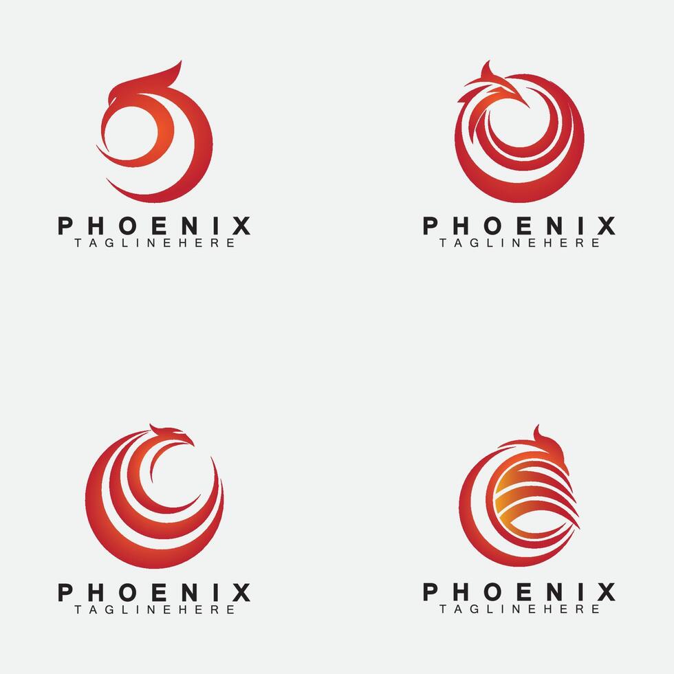 modelo de design de ilustração vetorial de logotipo de Phoenix vetor