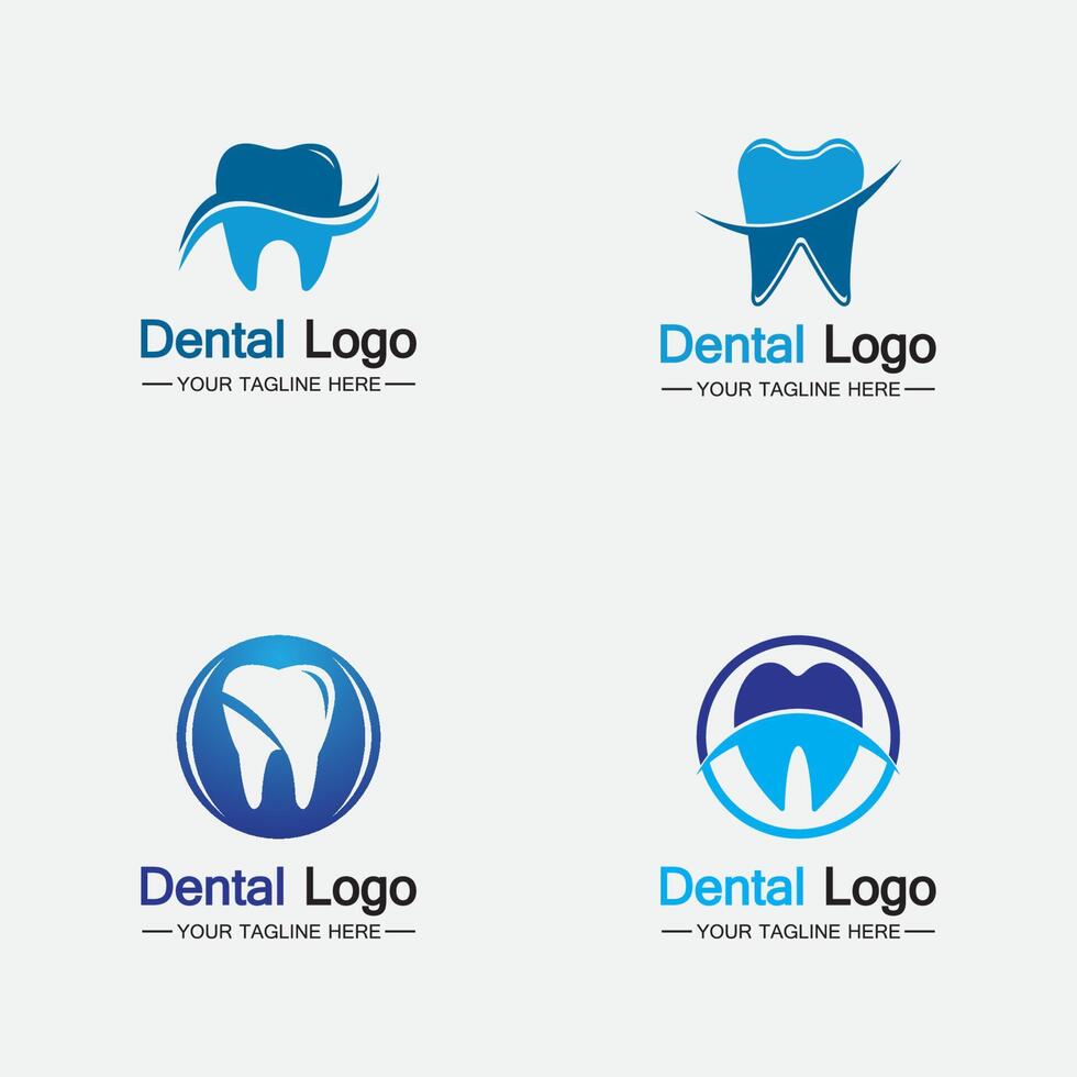 definir o logotipo de vetor de design de logotipo dental template.creative dentista logo. logotipo de vetor de clínica odontológica.