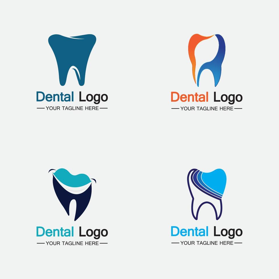 definir o logotipo de vetor de design de logotipo dental template.creative dentista logo. logotipo de vetor de clínica odontológica.