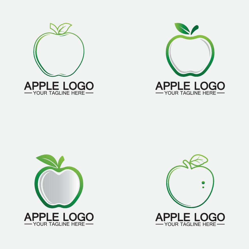 definir o logotipo da maçã. design de comida saudável de frutas.modelo de vetor de inspiração de design de logotipo de maçã