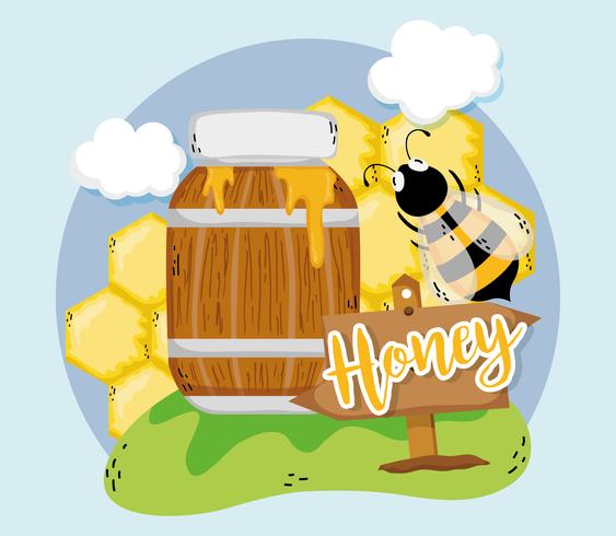 Fazenda mel fresco vetor