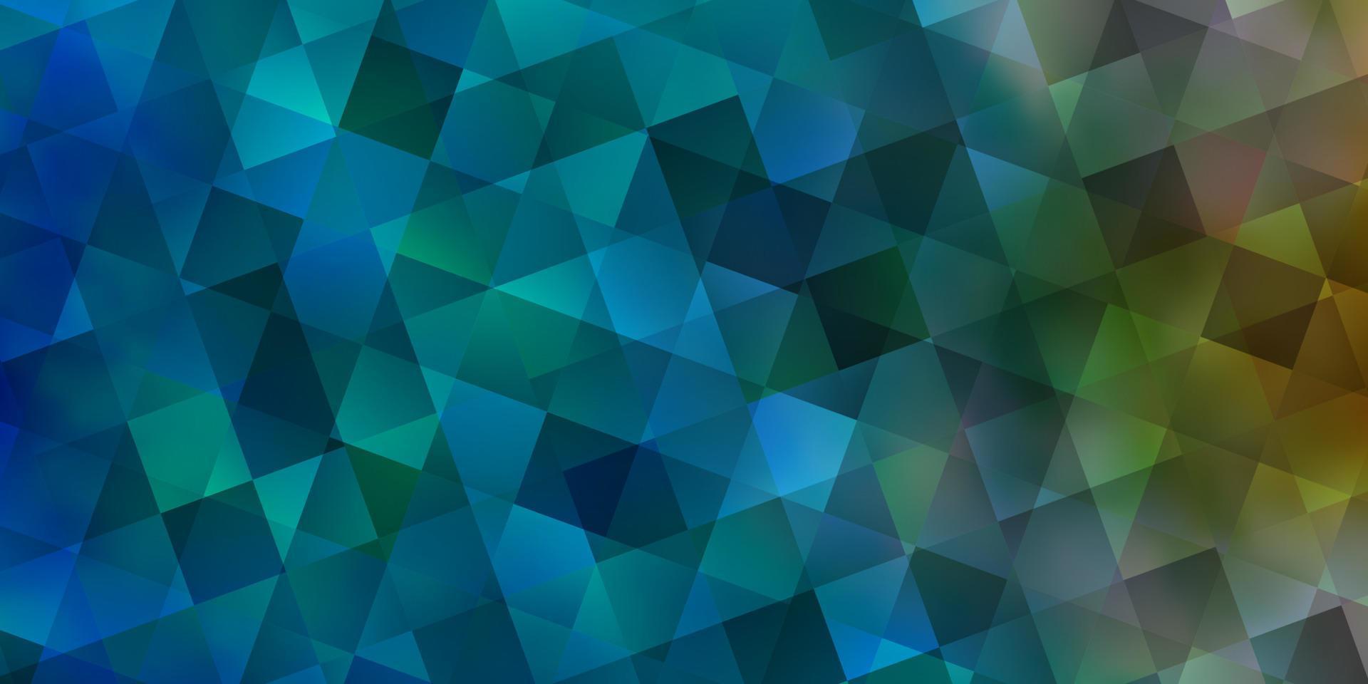 padrão de vetor azul claro com estilo poligonal com cubos.