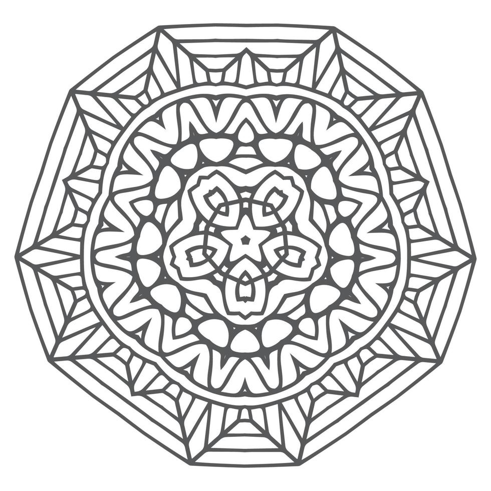 lindo vetor de mandala floral para design