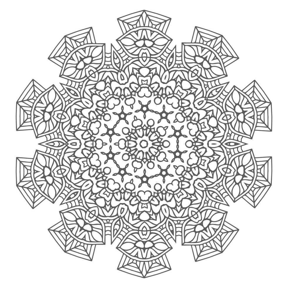 lindo vetor de mandala floral para design