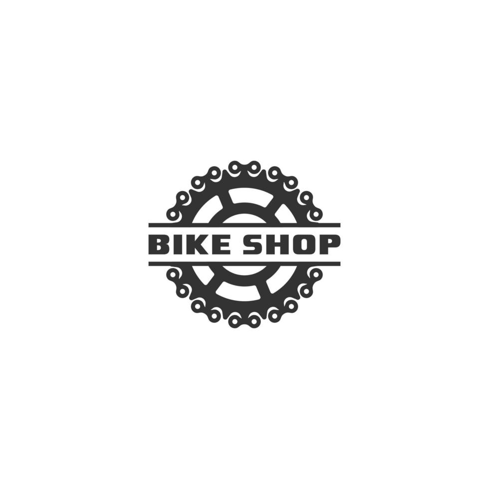 modelo de logotipo de bicicleta em fundo branco vetor