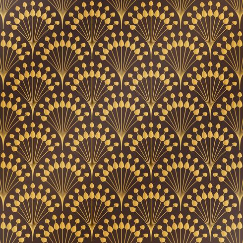 Fundo floral do teste padrão do art deco luxuoso clássico antigo abstrato do ouro. Você pode usar para o estilo de capa, impressão, anúncio, cartaz, trabalho artístico. vetor