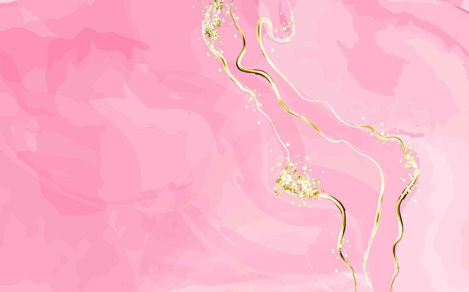 abstrato aquarela rosa ou Damasco com pintura fluida de ouro texture.blush. primavera convite de casamento empoeirado rosa ou textura de véu. tinta de álcool. vetor