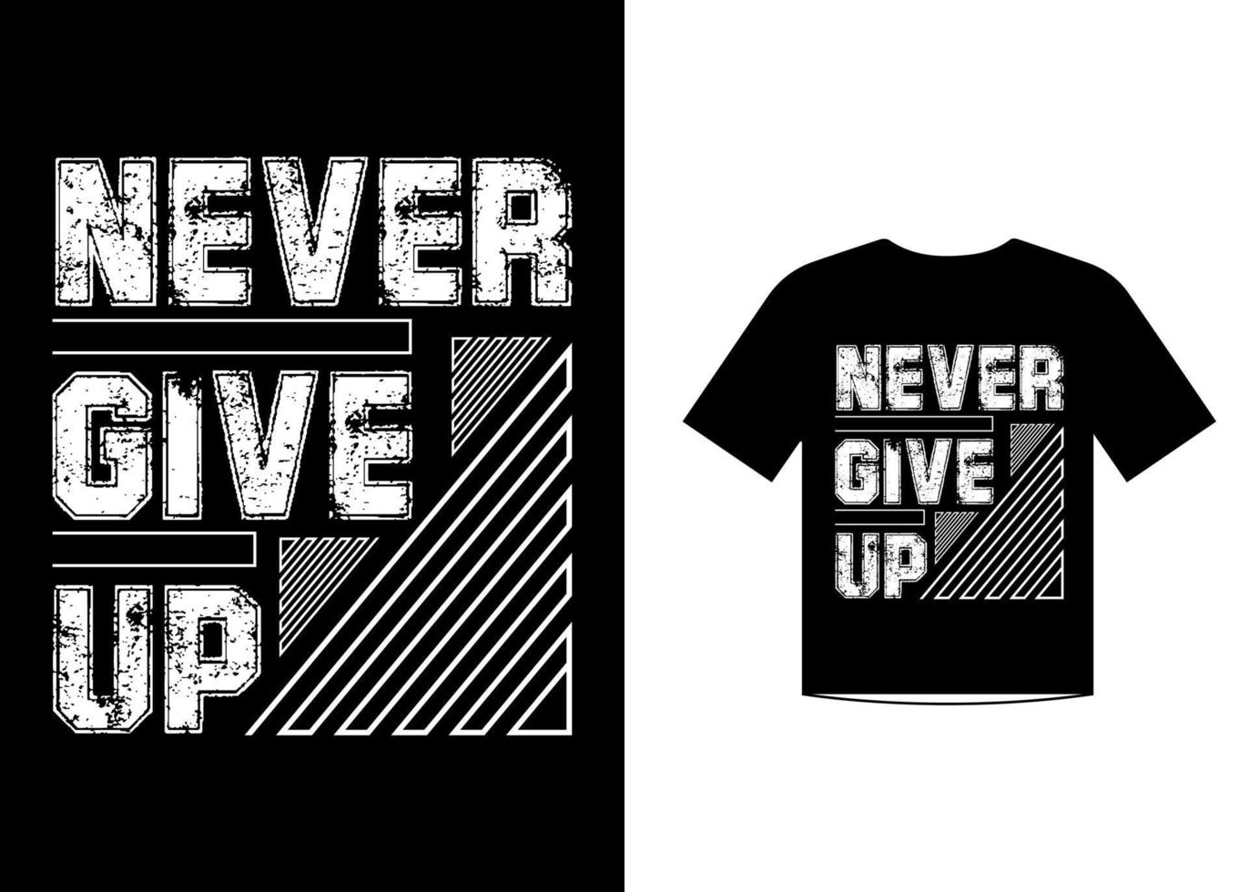 nunca desista de citações motivacionais vetor de design de camiseta