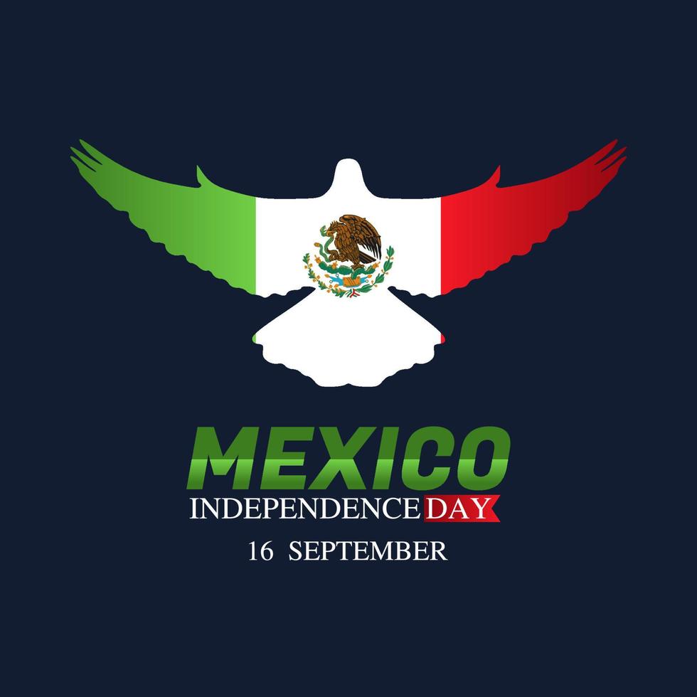 ilustração em vetor dia da independência do méxico. adequado para cartão, pôster e banner.