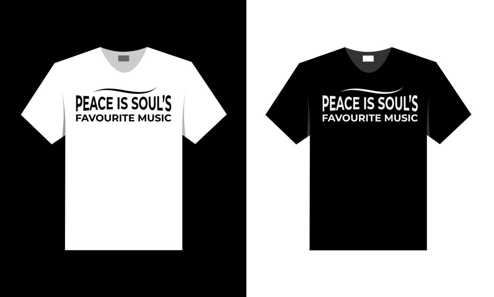 paz é a música favorita do soul. melhor design de camiseta. vetor