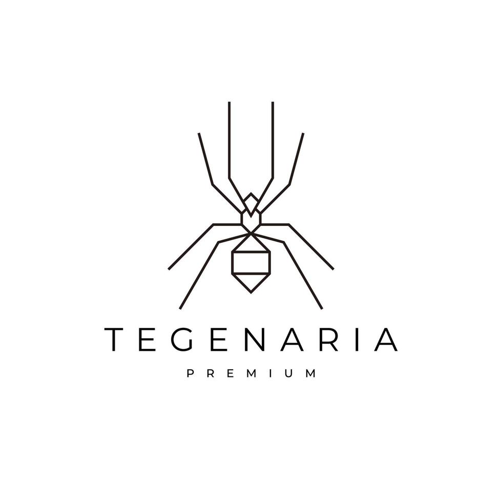 modelo de design de ícone de logotipo de aranha tegenaria vetor