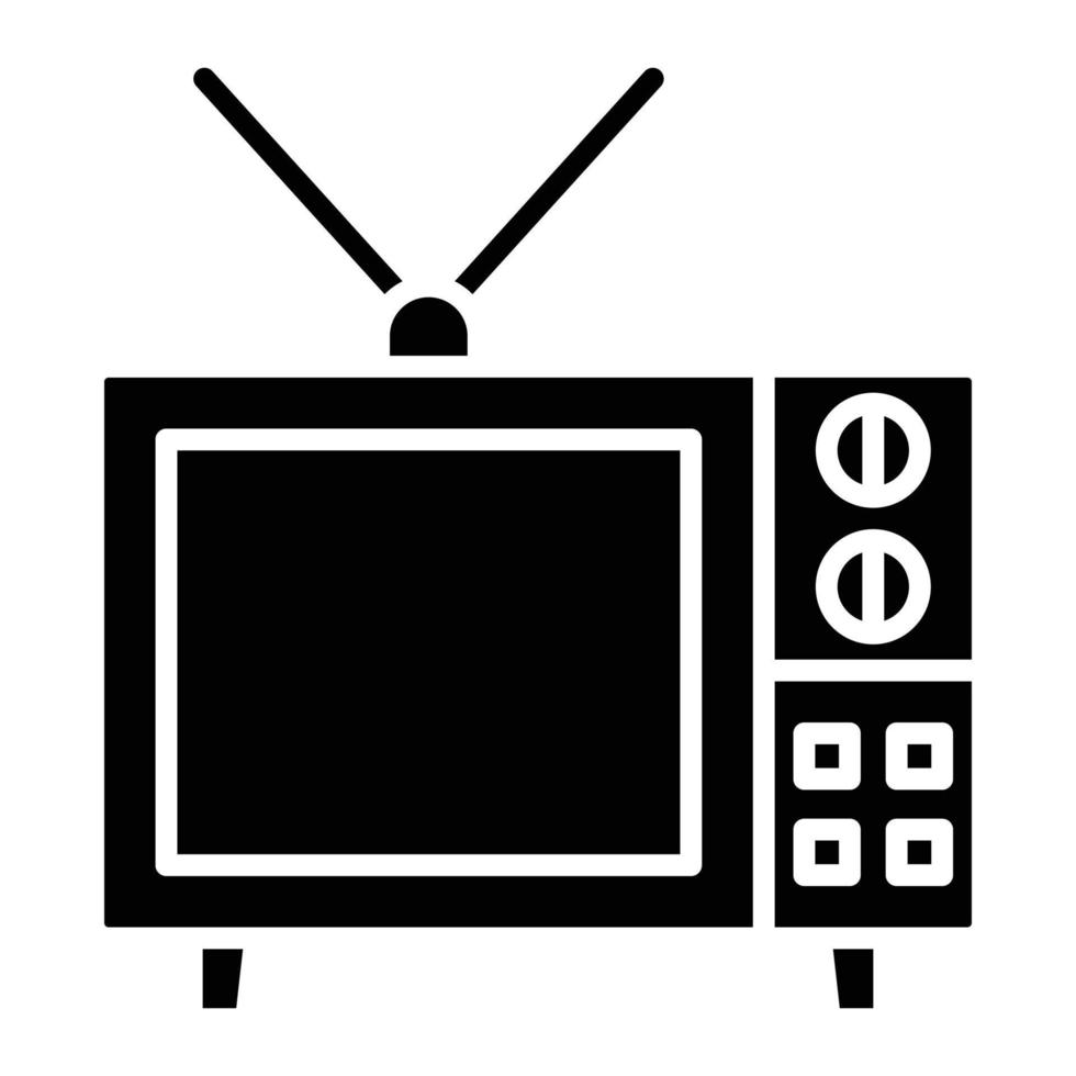 ícone de glifo de televisão vetor