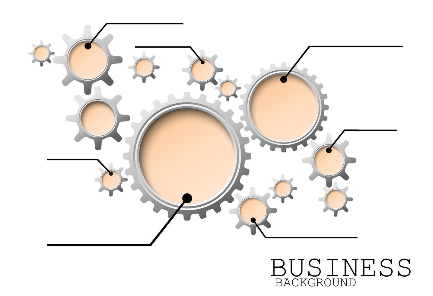 modelo de design infográfico com engrenagens e engrenagens isoladas background.vector vetor